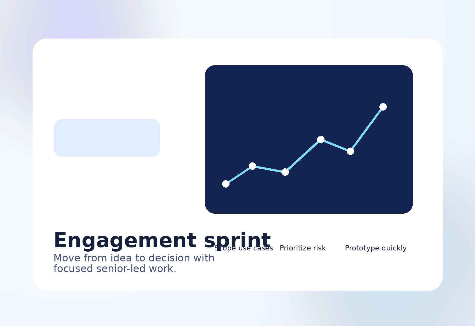 Focused engagement sprint visual representing disciplined movement from idea to action